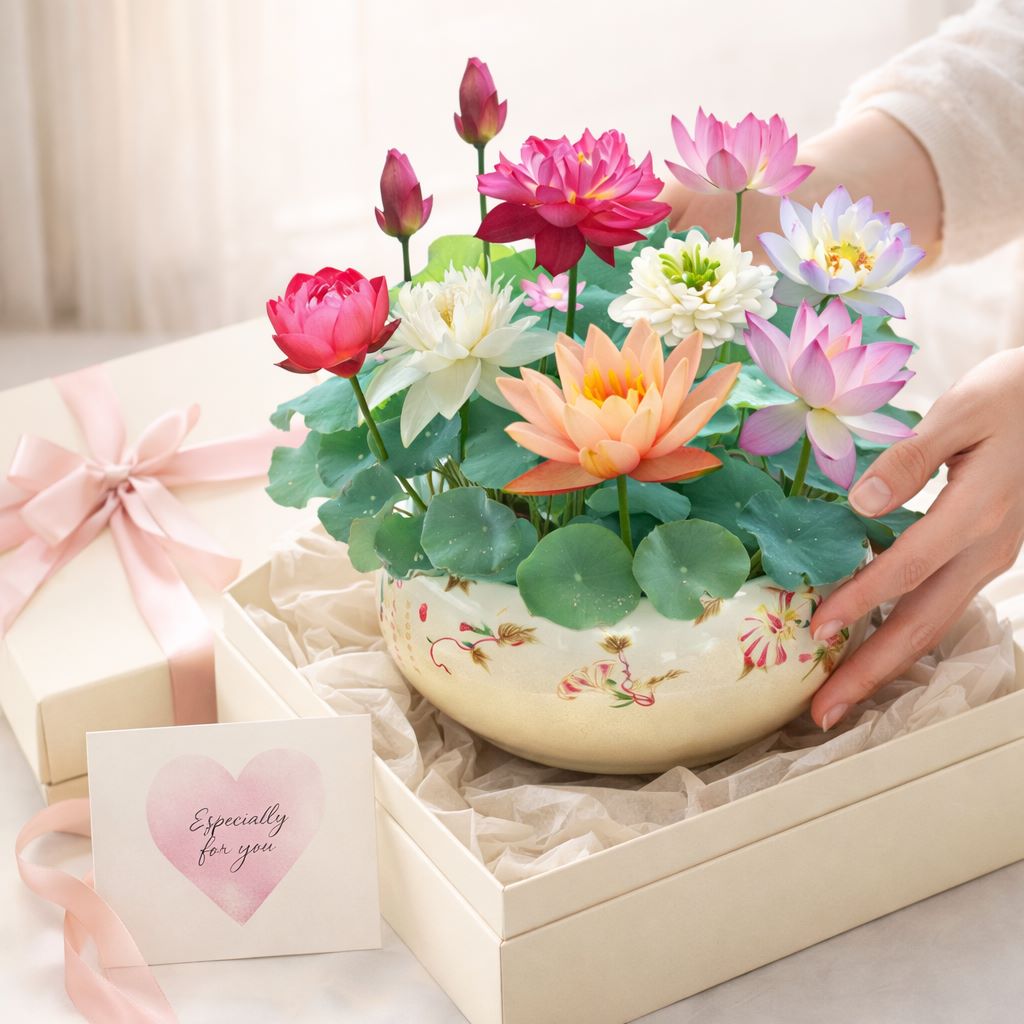 Grow Stunning Rainbow Lotus at Home – 100 Seeds, Easy Bloom 🌸-QDL