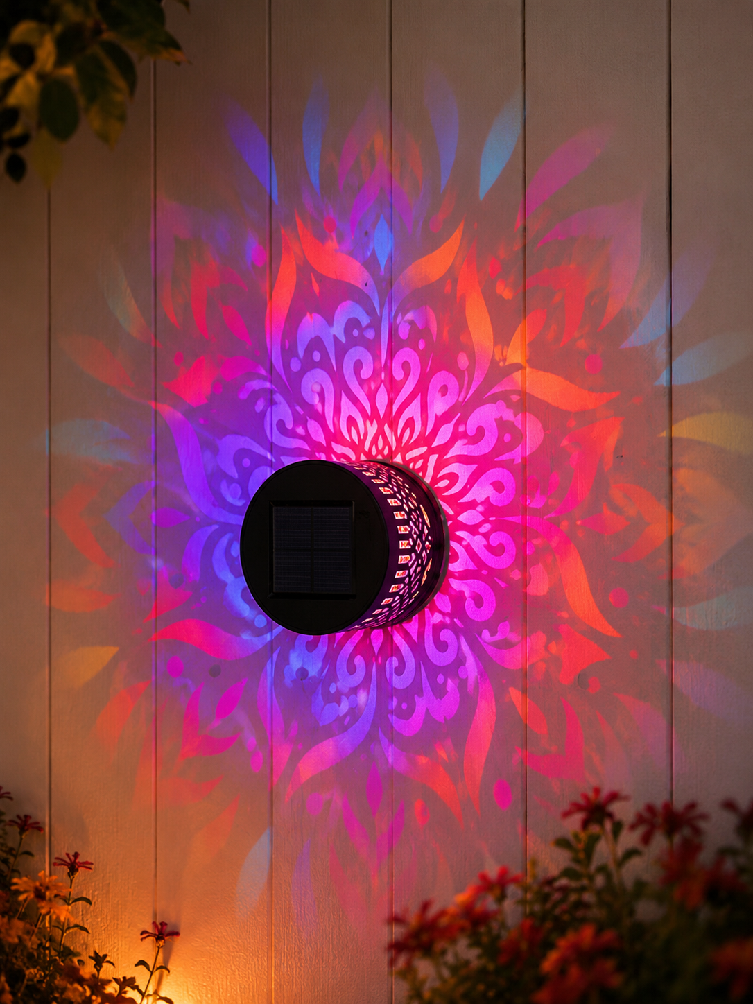 Solar Mandala Fence Lights, Outdoor Wall Decor-ASS1