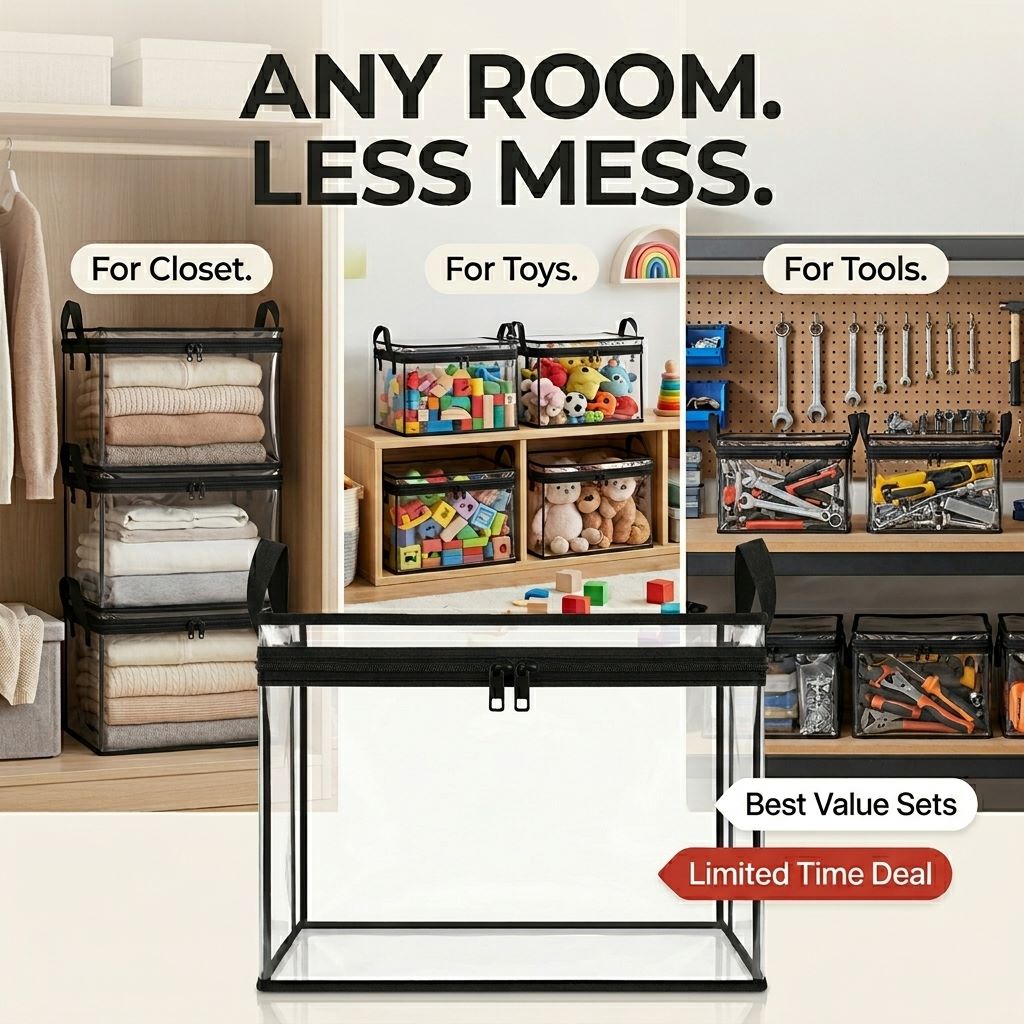 ClearView Stackable Storage Box — Turn Home Clutter Into Clean, Visible Storage In Minutes-QDL