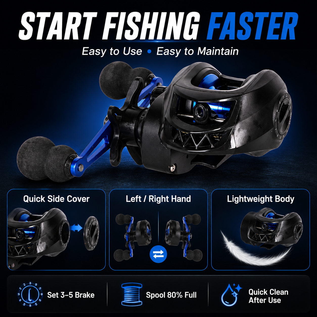 7.1:1 Gear Ratio Reel — Smooth Action, Big Brand Feel, Small Price-ASS1
