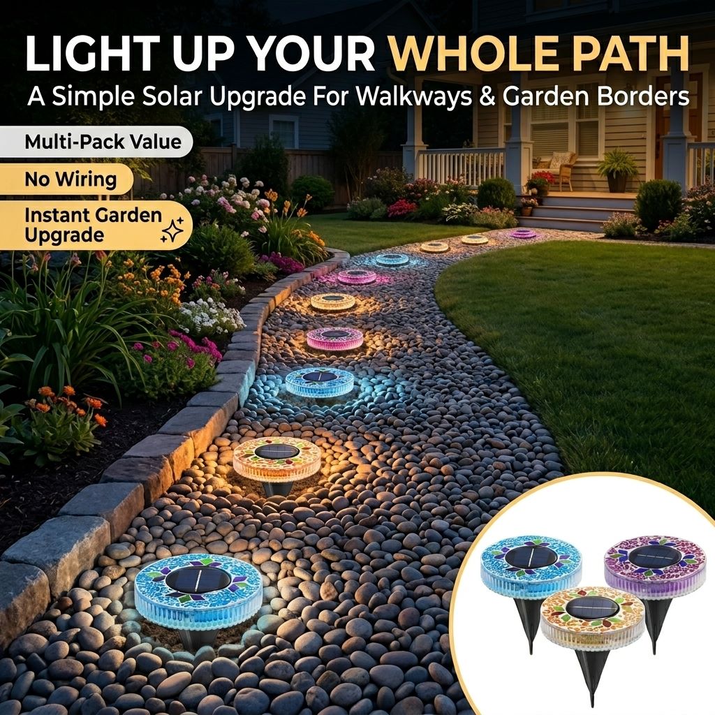 Turn Any Dark Walkway Into a Beautiful Solar Glow Path-QDL