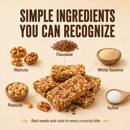 No Sucrose Flaxseed Walnut Crisps – Crunchy Snack for Smart Sugar Choices-ASS1