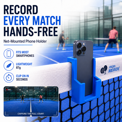 Net-Mounted Phone Holder for Sports Recording | Hands-Free Video Mount for Padel, Tennis & Pickleball-ASS1