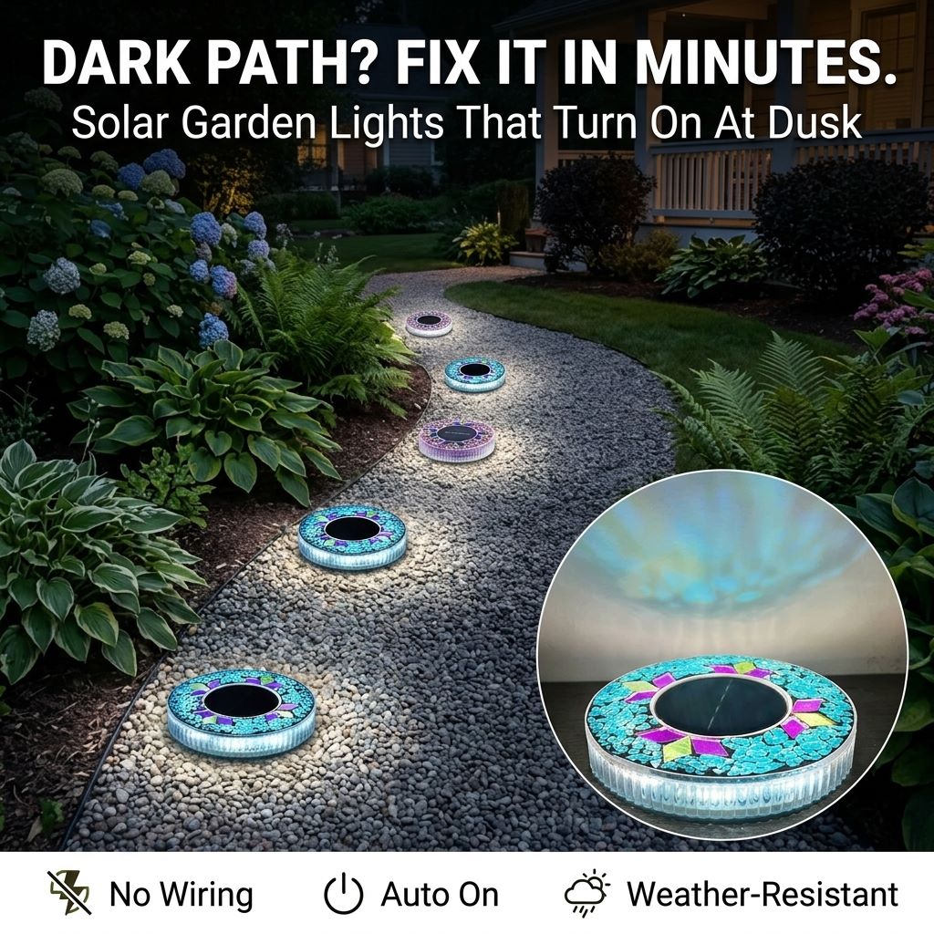 Turn Any Dark Walkway Into a Beautiful Solar Glow Path-QDL