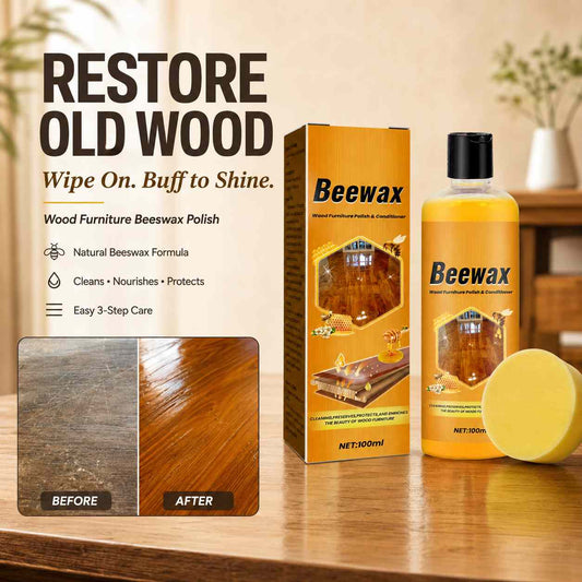 Wood Furniture Beeswax Polish – Restore Shine & Protect Finish-AFF