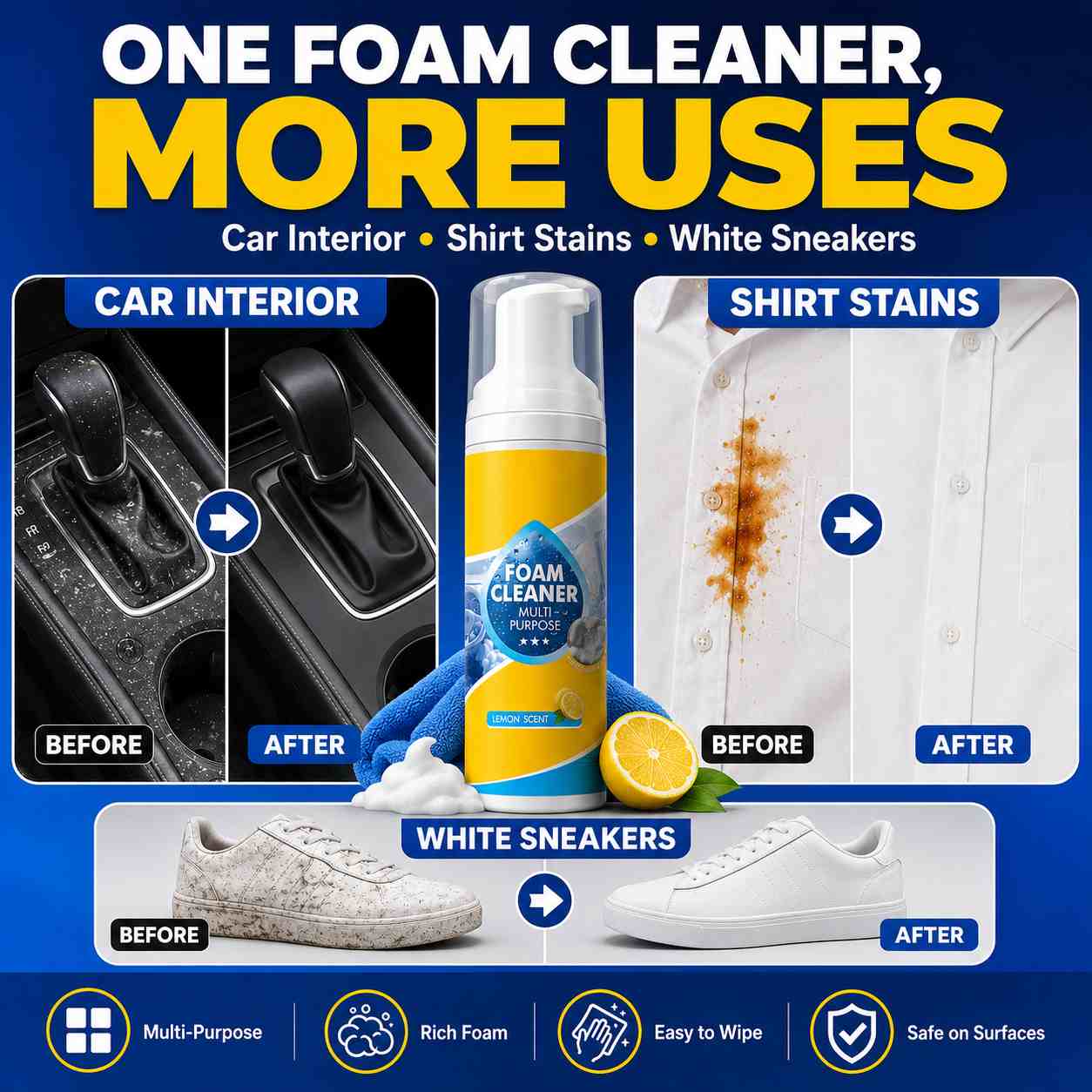 Messy Car? Stained Shirt? White Sneakers? Foam Fixes All-ASS1