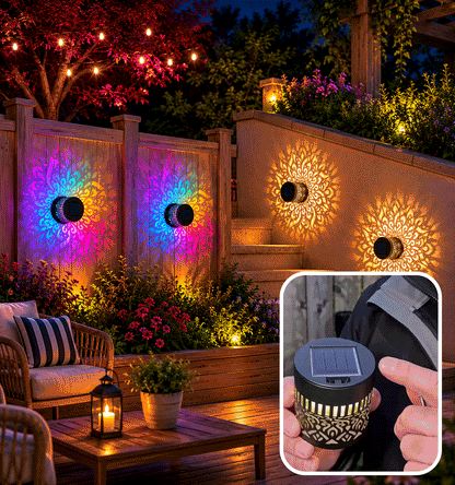 Solar Mandala Fence Lights, Outdoor Wall Decor-ASS1