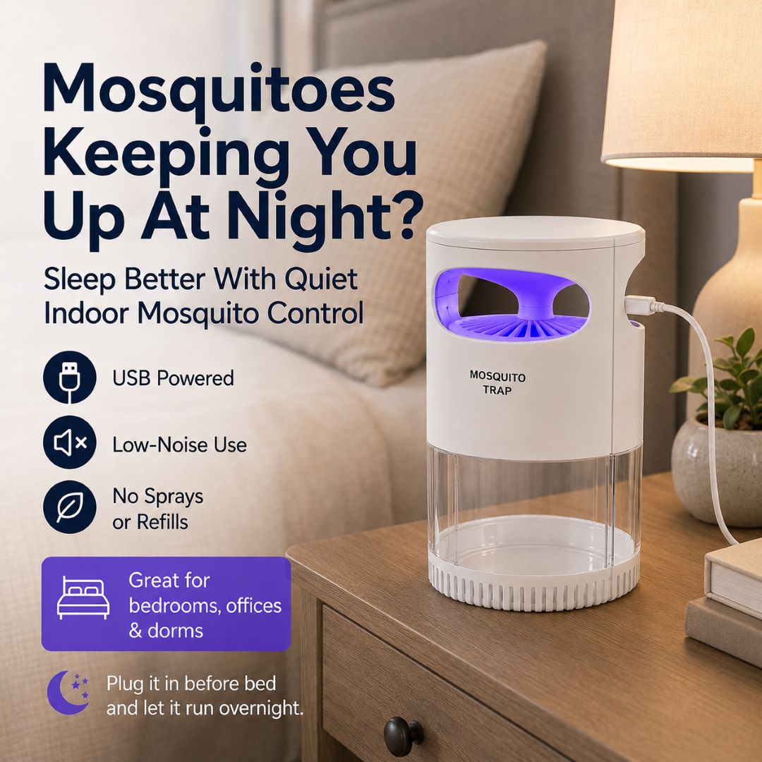 Quiet Indoor Mosquito Trap – USB Powered, No Sprays or Refills-ASS1