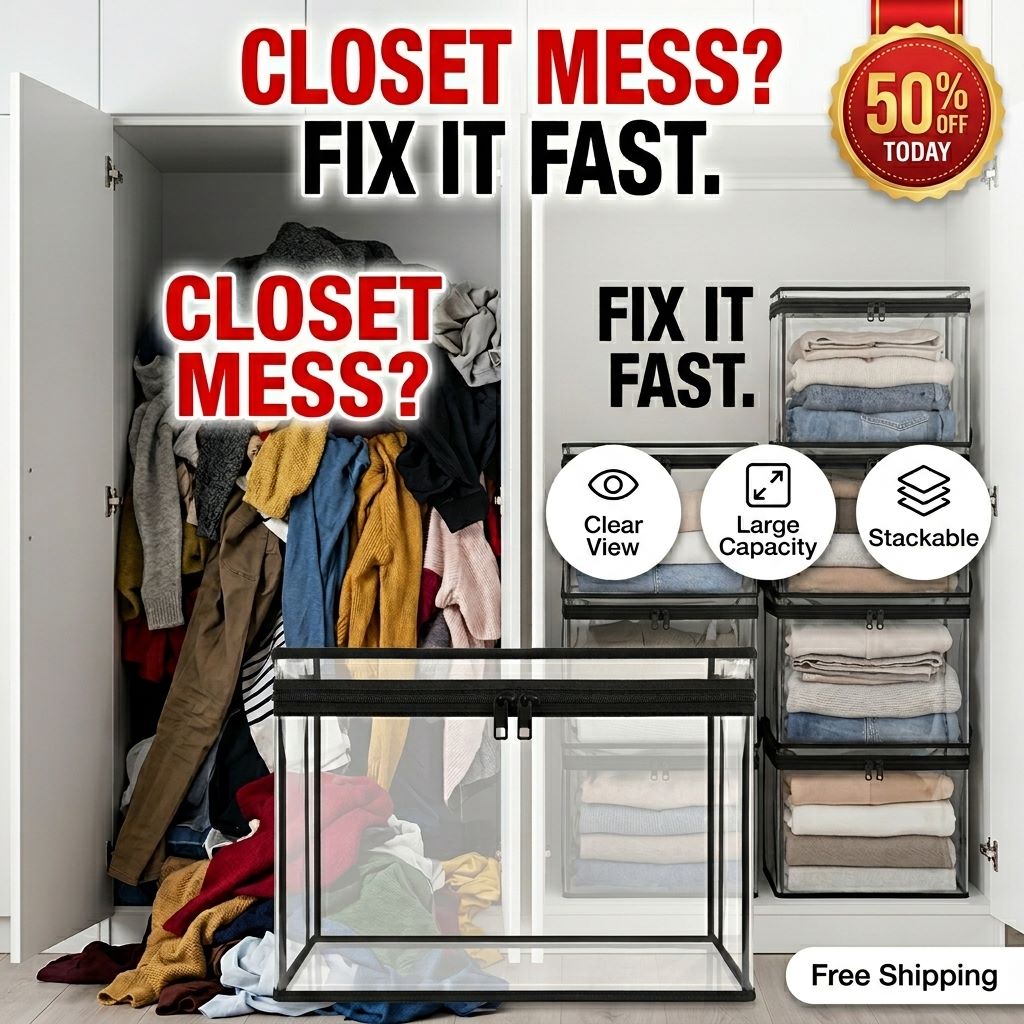 ClearView Stackable Storage Box — Turn Home Clutter Into Clean, Visible Storage In Minutes-QDL