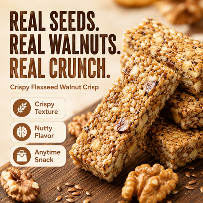 No Sucrose Flaxseed Walnut Crisps – Crunchy Snack for Smart Sugar Choices-ASS1