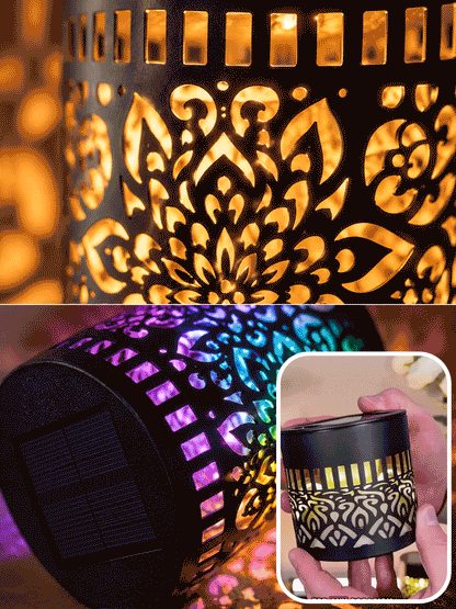 Solar Mandala Fence Lights, Outdoor Wall Decor-ASS1