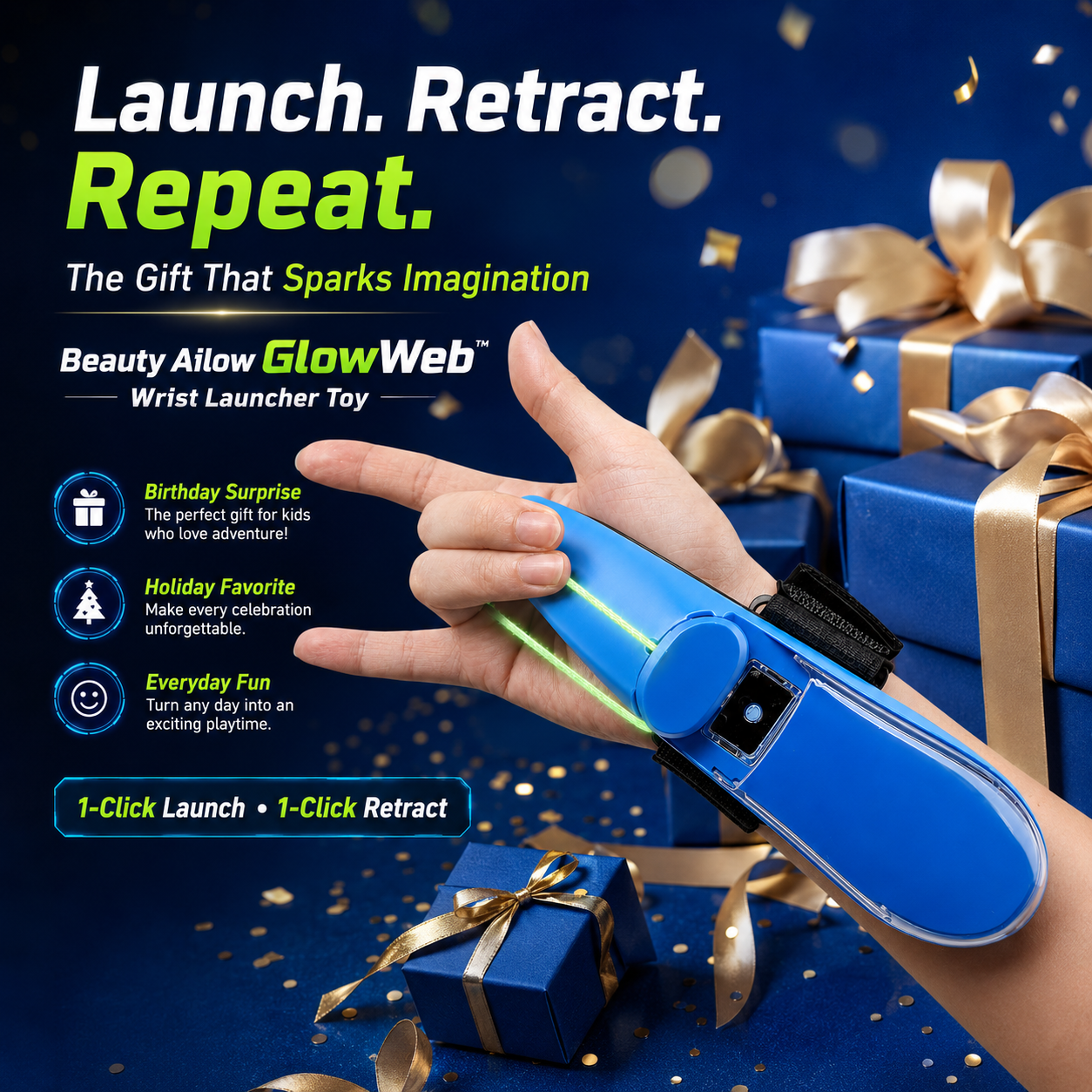 ✨🎁🎉Beauty Ailow GlowWeb™ Wrist Launcher Toy🕷🕸🔥-YFL