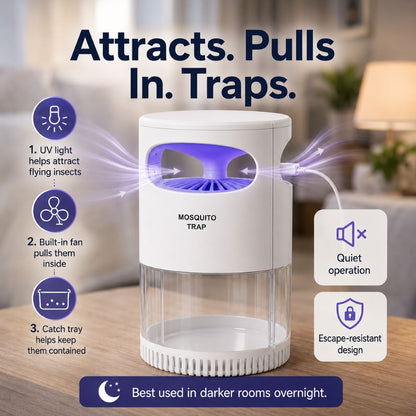 Quiet Indoor Mosquito Trap – USB Powered, No Sprays or Refills-ASS1