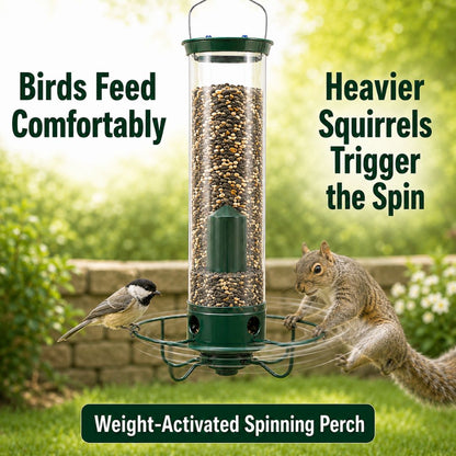 Weight-Activated Spinning Bird Feeder | Helps Deter Squirrels & Save Bird Seed-ASS1