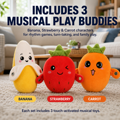 Musical Play Buddies 3-Piece Family Rhythm Game Set-ASS1