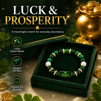Irish Luck Bracelet for 2026 | Lucky Green Beaded Gift for Everyday Style-ASS1
