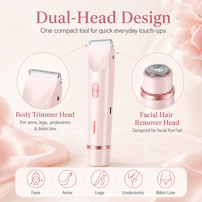 Beauty Ailow 2-in-1 Women’s Grooming Trimmer for Face, Body & Bikini Line-ASS1