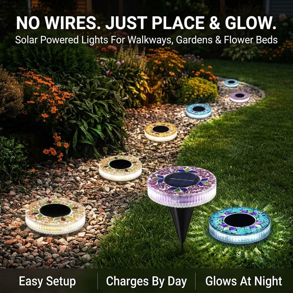 Turn Any Dark Walkway Into a Beautiful Solar Glow Path-QDL