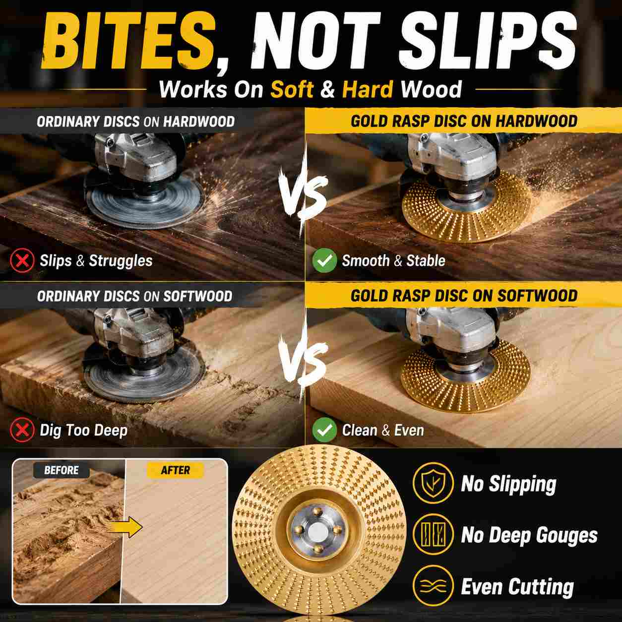 Ditch the Sanding Sheets — Flat Disc Smooths Wood Instantly!-ASS1
