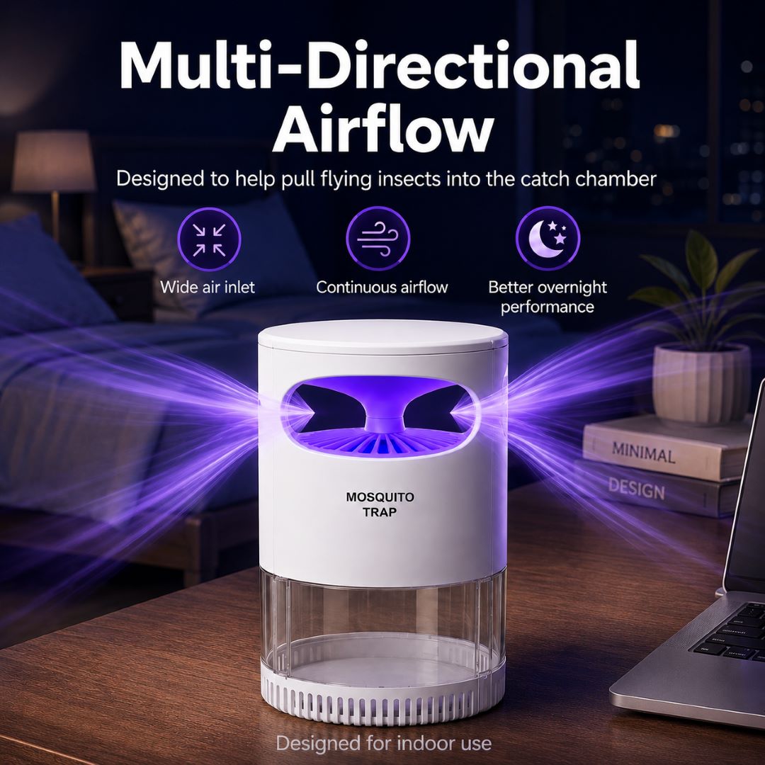 Quiet Indoor Mosquito Trap – USB Powered, No Sprays or Refills-ASS1