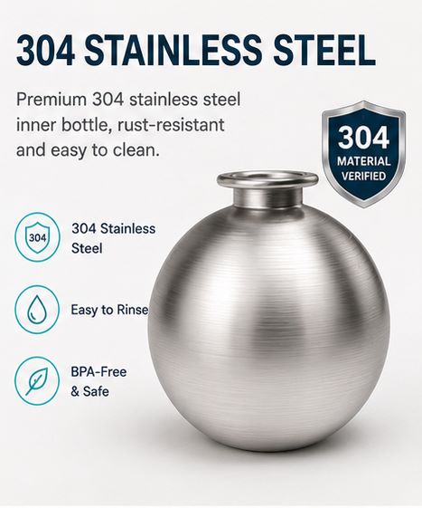 Portable Dog Water Bottle for Small Dogs & Puppies | 10oz Stainless Steel Travel Bottle with Foldable Silicone Bowl-ASS1