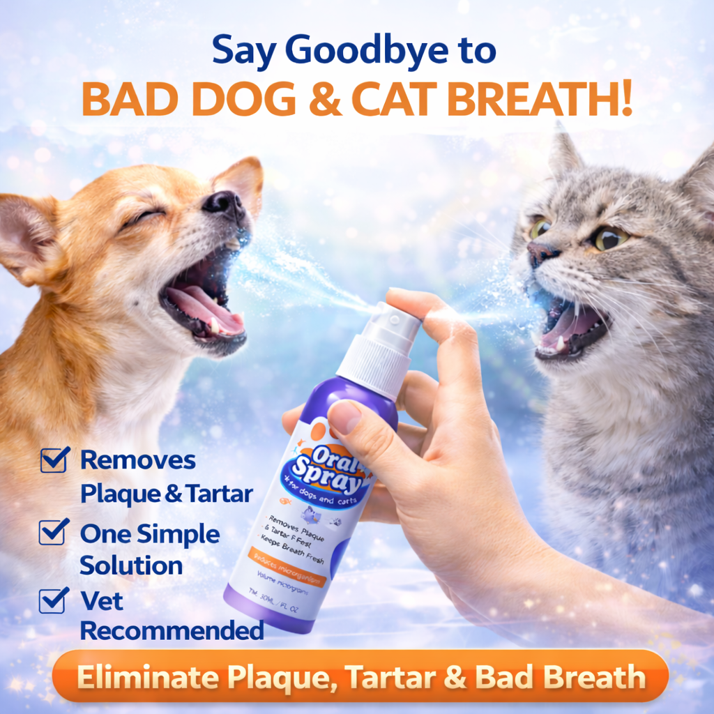 Pet Oral Cleanse Spray for Dogs & Cats | Fresh Breath & Daily Dental Care-YFL