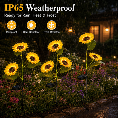 ☀️🌻Solar Sunflower Garden Lights–IP65 Waterproof Outdoor Stake Lights🌙🌧️-YFL