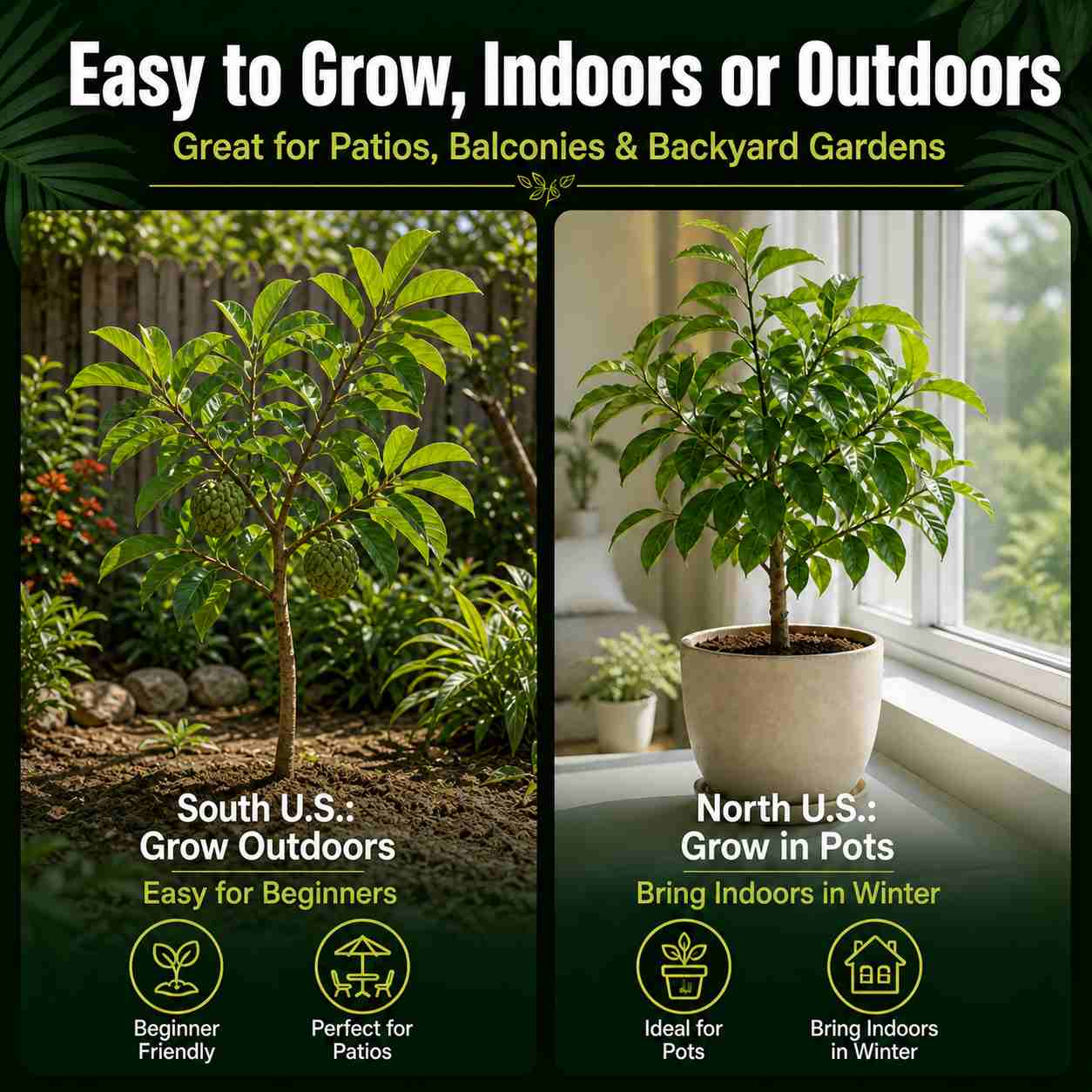 Grow Cherimoya at Home – Northern & Southern USA Suitable-ASS1