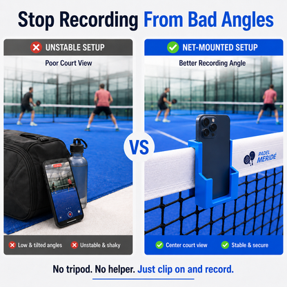 Net-Mounted Phone Holder for Sports Recording | Hands-Free Video Mount for Padel, Tennis & Pickleball-ASS1