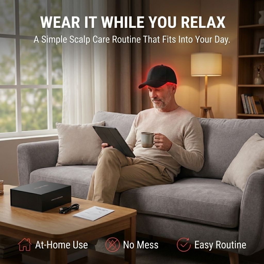Thinning Hair? Don’t Wait — Wear This Red Light Cap at Home Tonight-QDL