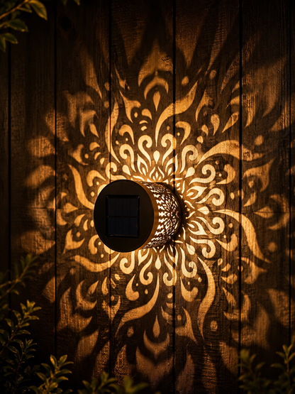 Solar Mandala Fence Lights, Outdoor Wall Decor-ASS1