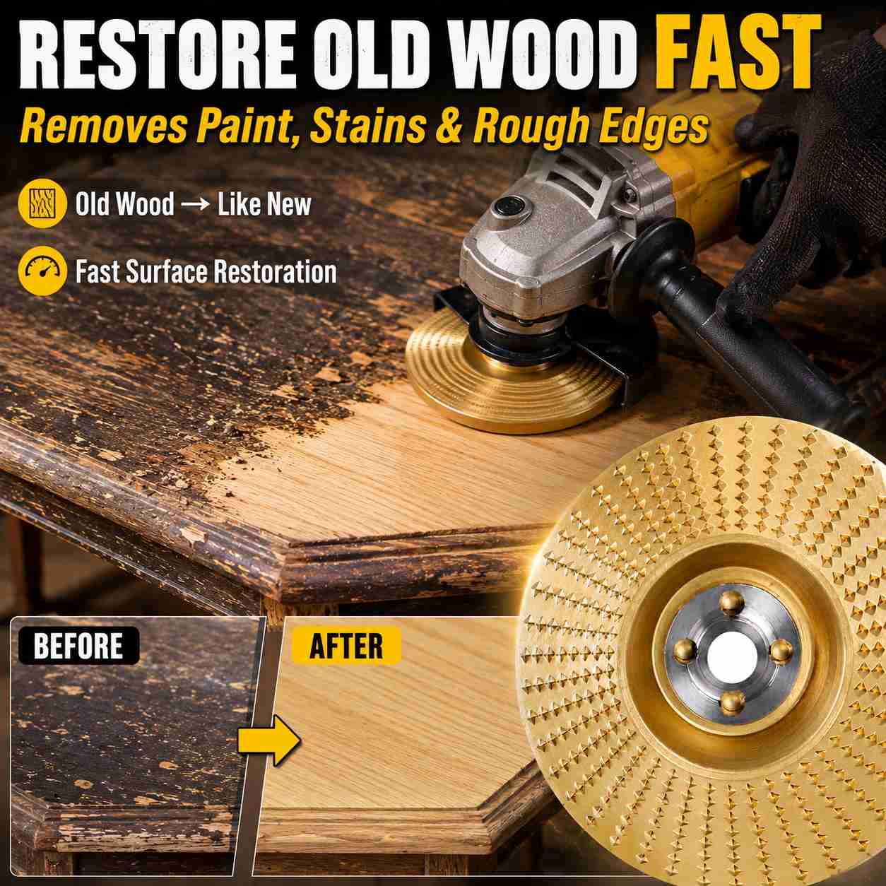 Ditch the Sanding Sheets — Flat Disc Smooths Wood Instantly!-ASS1