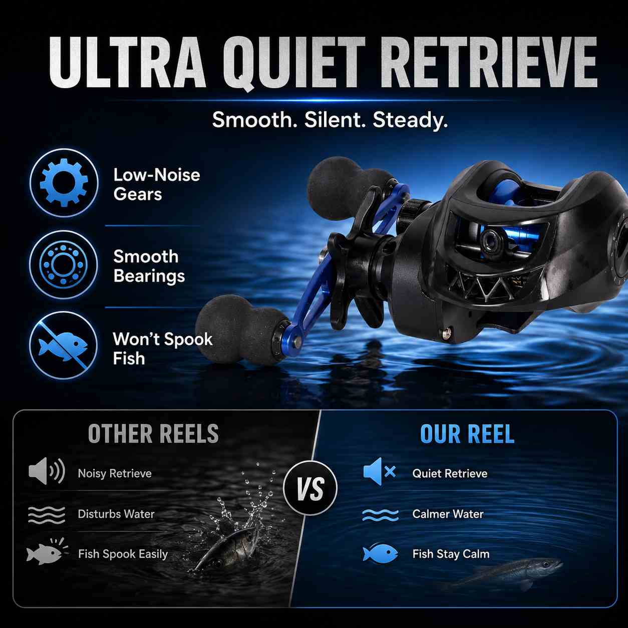7.1:1 Gear Ratio Reel — Smooth Action, Big Brand Feel, Small Price-ASS1