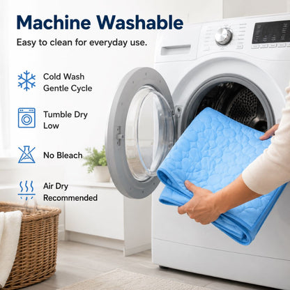 NO-GEL ICE-SILKCOOLING MAT FORDOGS & CATS -SOFT,MACHINE WASHABLECOMFORT PAD-ASSI