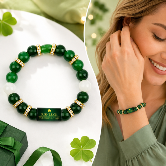 Irish Luck Bracelet for 2026 | Lucky Green Beaded Gift for Everyday Style-ASS1