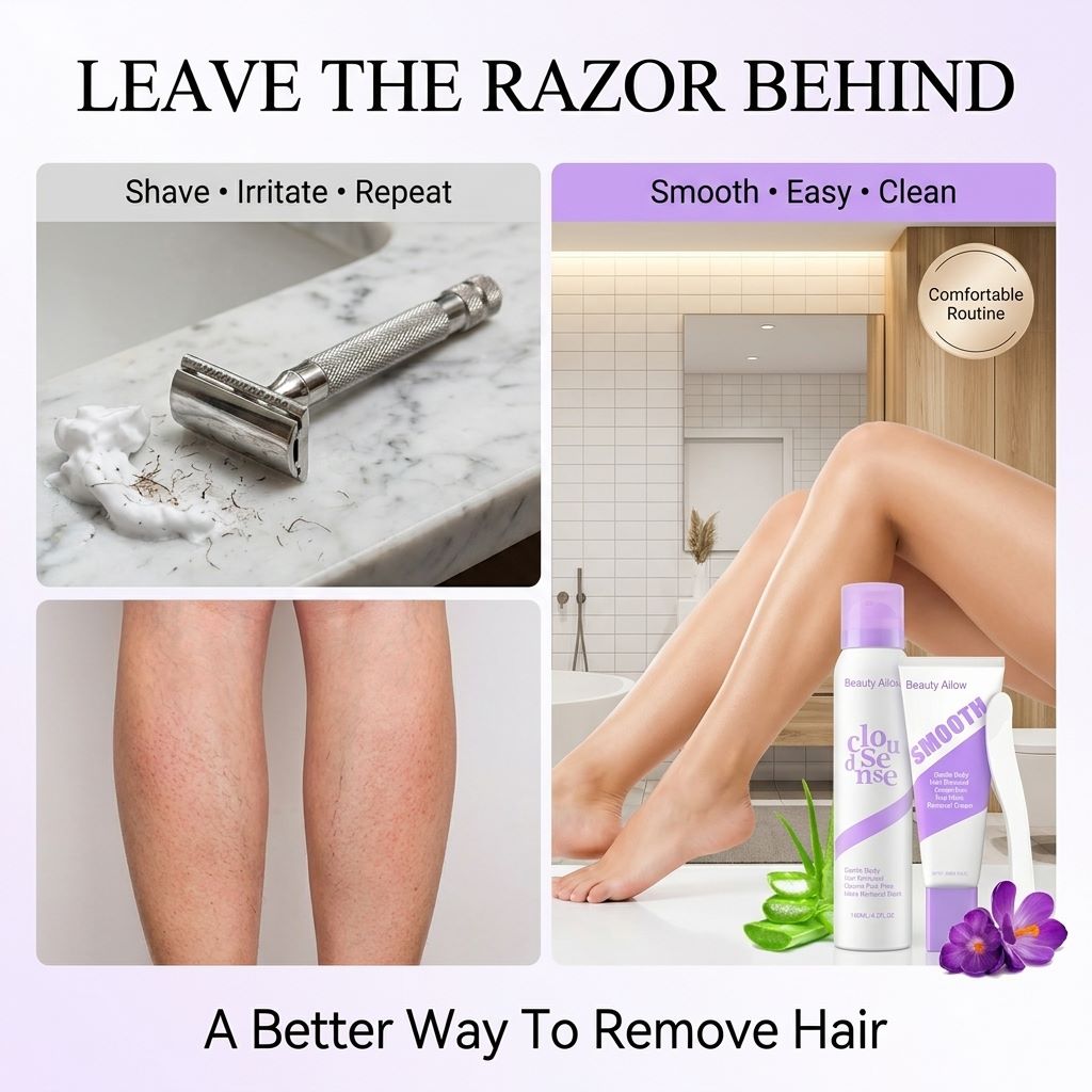 Smooth Skin In 10 Minutes — Stop Shaving The Hard Way ✨-QDL