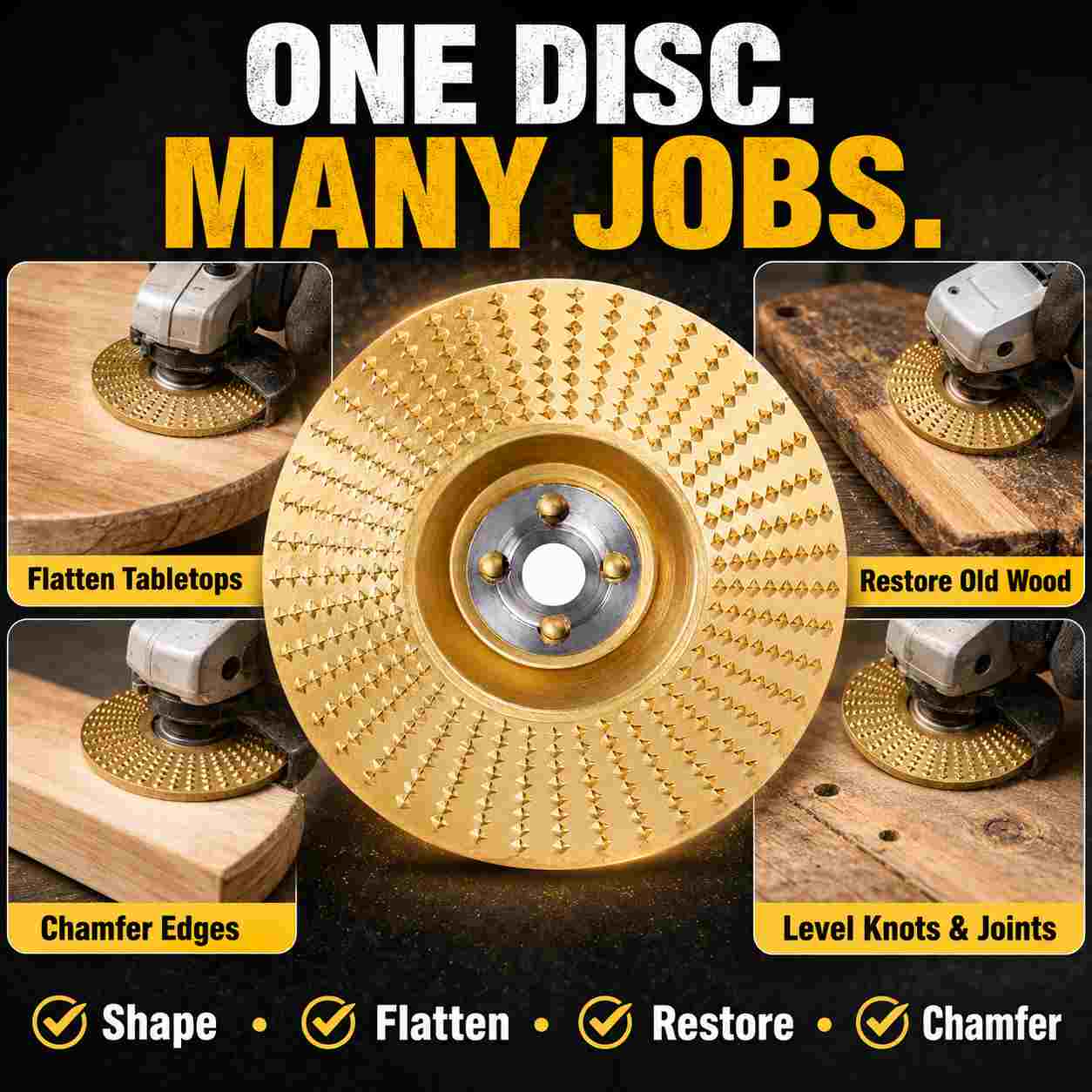 Ditch the Sanding Sheets — Flat Disc Smooths Wood Instantly!-ASS1
