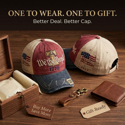 The Cap He’ll Actually Wear — Vintage 1776 Embroidered Cap-QDL