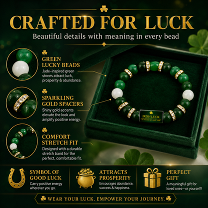 Irish Luck Bracelet for 2026 | Lucky Green Beaded Gift for Everyday Style-ASS1