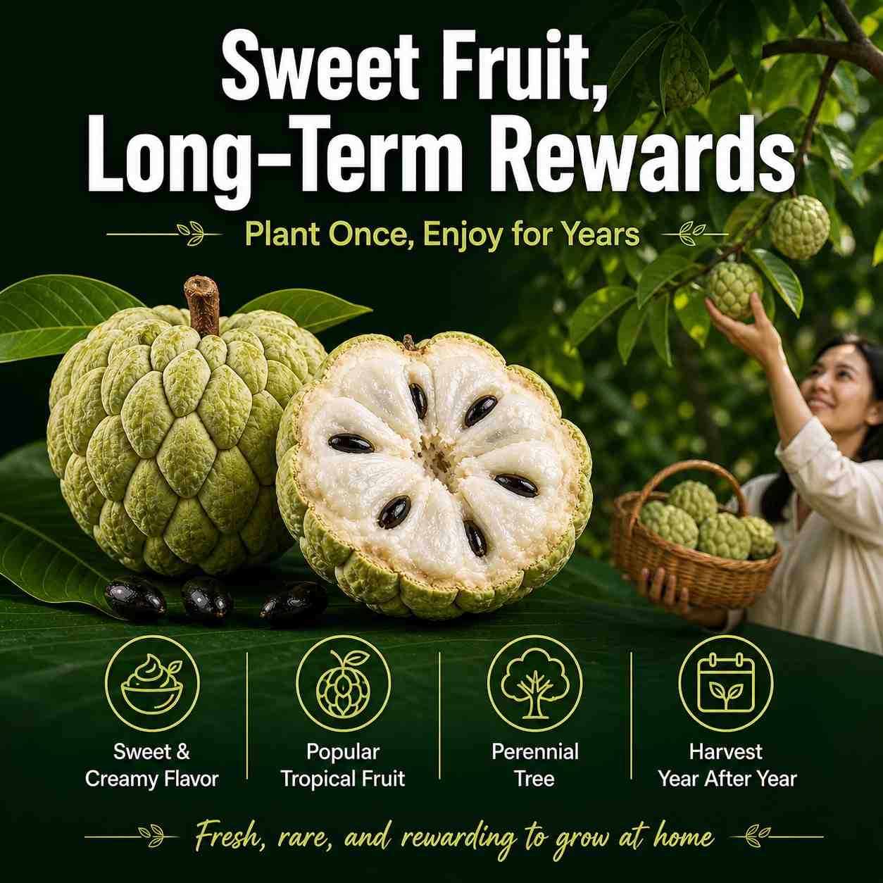 Grow Cherimoya at Home – Northern & Southern USA Suitable-ASS1