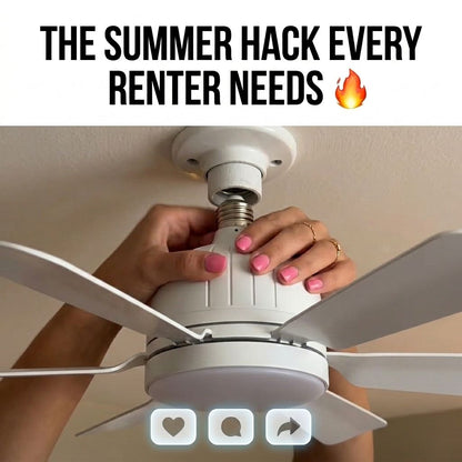 Your Ceiling Fan Is Already Installed. You Just Don't Know It Yet. ⏳ No Electrician. No Wiring. Screws Into ANY Light Socket In 60 Seconds.-QDL