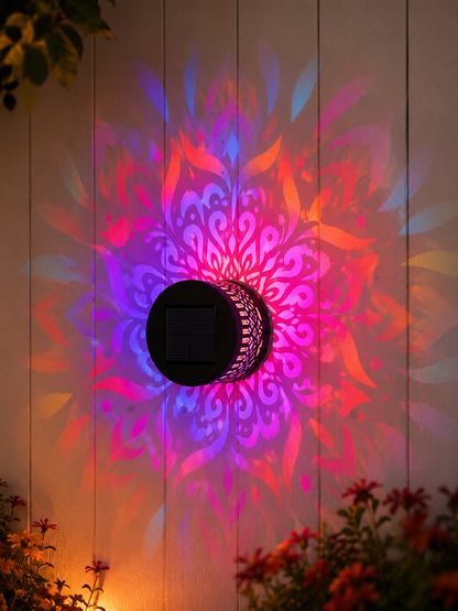 Solar Mandala Fence Lights, Outdoor Wall Decor-ASS1