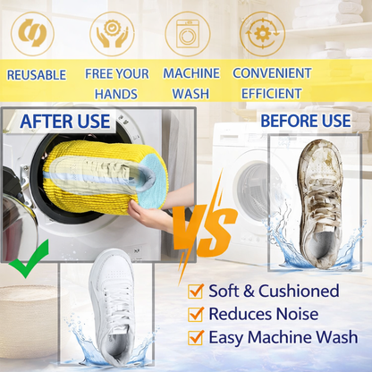 Shoe Washing Bag for Washing Machine – Reusable Sneaker Laundry Bag with 360° Cushion Cleaning & Hidden Zipper-YFL