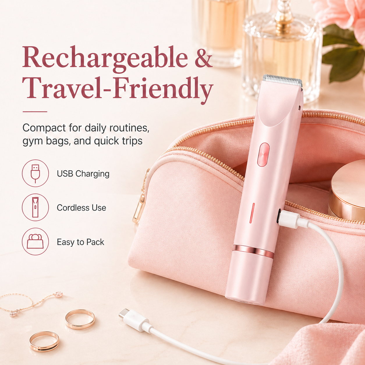 Beauty Ailow 2-in-1 Women’s Grooming Trimmer for Face, Body & Bikini Line-ASS1