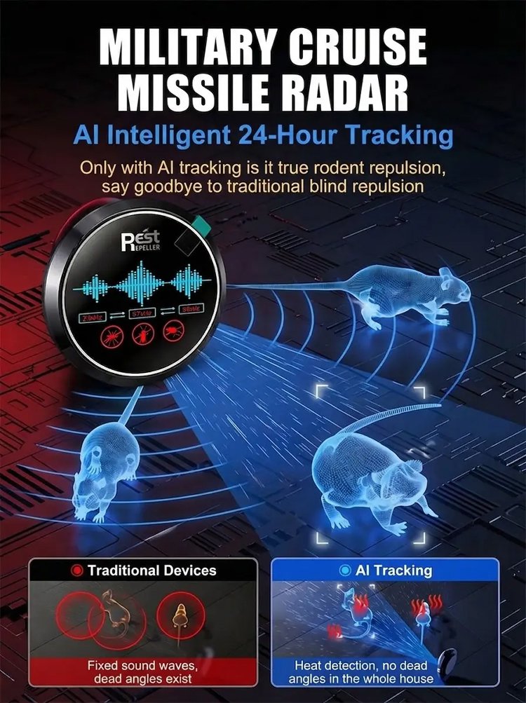🛡️ Ultrasonic Pest Repeller | Powerful Mouse & Insect Deterrent for Home-FD6U