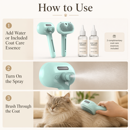 Self-Cleaning Pet Grooming Brush for Less Loose Fur & Easier Daily Grooming-ASS1