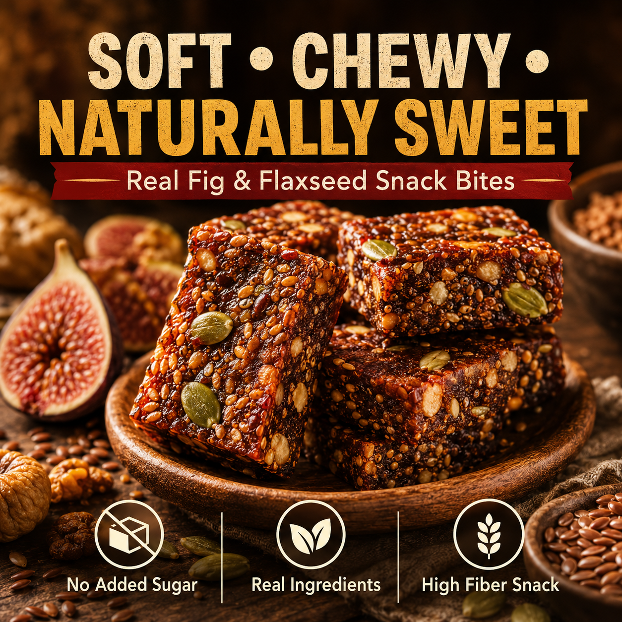 Fig & Flaxseed Cake Bites – Chewy Fruit, Nut & Seed Snack-ASS1