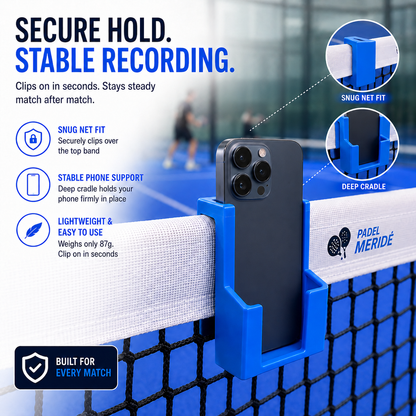 Net-Mounted Phone Holder for Sports Recording | Hands-Free Video Mount for Padel, Tennis & Pickleball-ASS1
