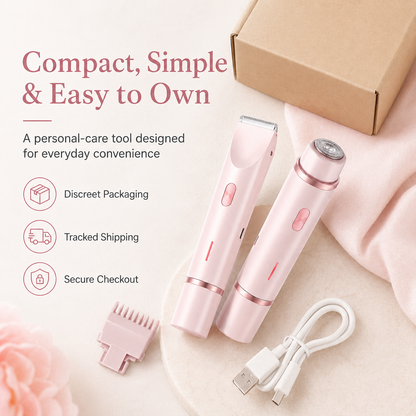 Beauty Ailow 2-in-1 Women’s Grooming Trimmer for Face, Body & Bikini Line-ASS1
