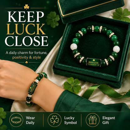 Irish Luck Bracelet for 2026 | Lucky Green Beaded Gift for Everyday Style-ASS1